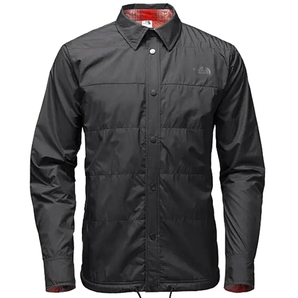 The North Face Fort Point Insulated Reversible gray blue flannel jacket size XLT